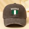 Unisex Modna i Wszechstronna Czapka z Daszkiem Baseballowa z Nadrukiem Litery NIGERIA EST 1960 Outdoorowa Codzienna Czapka z Daszkiem