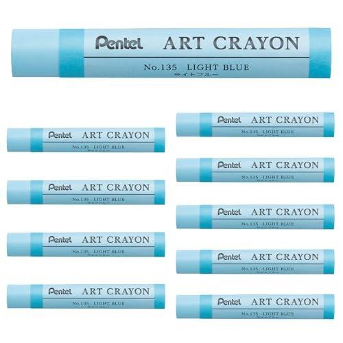 Pentel Art Crayon 8-Color Set with 1 Blender Pen AMZ-PTAC-8ST2 Professional Quality Oil Crayon