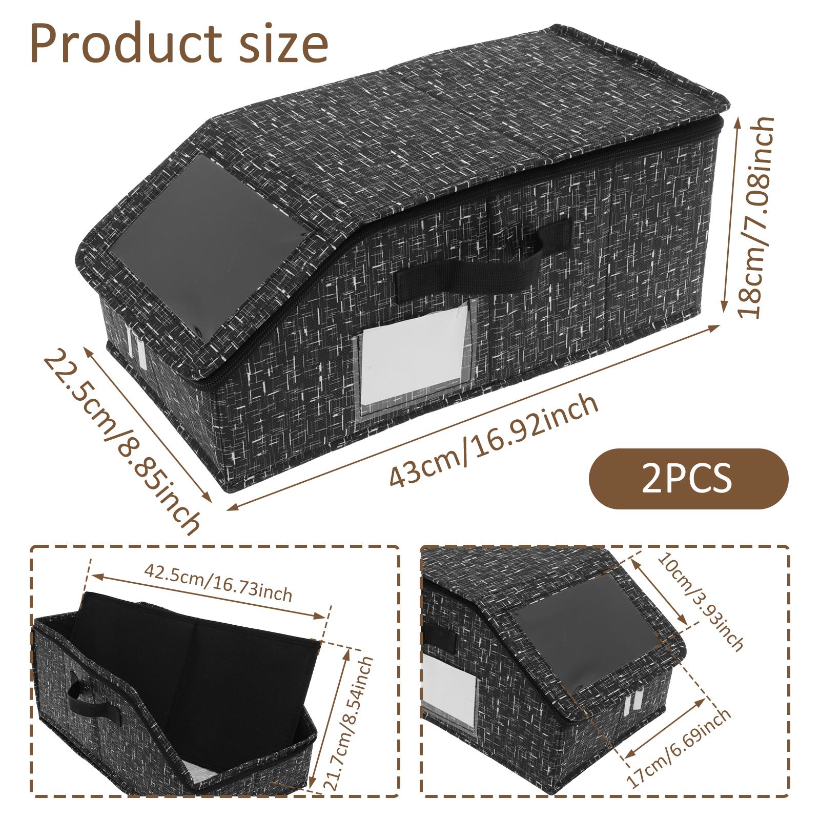 

2 шт. Нетканый ящик для хранения шляп Большой вместимости Пылезащитный Ящик для бейсболок с прозрачным окном для органайзера для спальни и гардероба