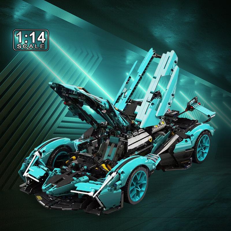 1:14 City Technical Super Racing Car Building Block Sports Vehicle Model  For Kids Gifts Birthday Christmas Halloween Gifts