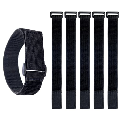 Velcro-Type Elastic Cargo Tie-Down Belt (2.5cm x 30cm, Set of 6)