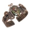 Dragon Blood Jasper 999 Copper Wire Wrapped Bangle, Handmade Gemstone Bangle, Gift For Mom Antique Jewelry