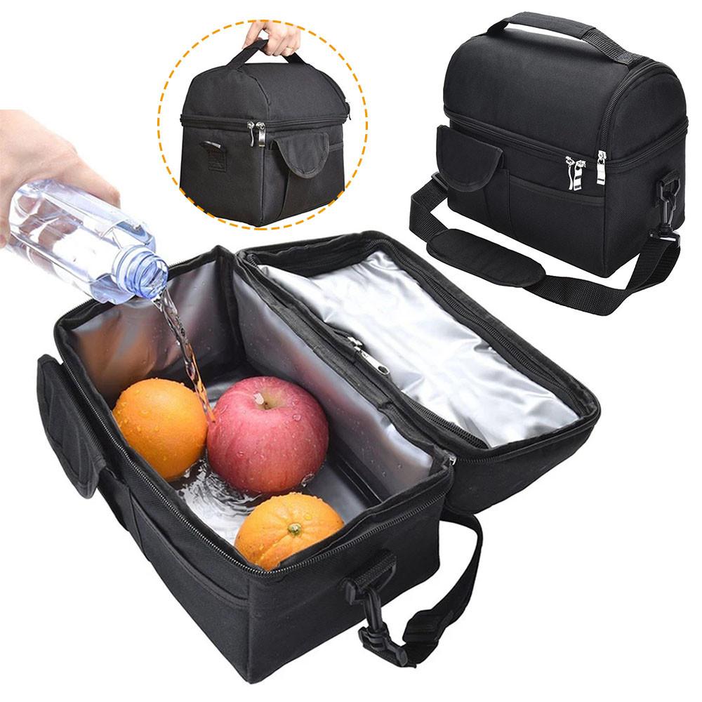 Large Insulated Lunch Bag Thermal Cool Hot Food Storage Tote Box Adult Kids Men