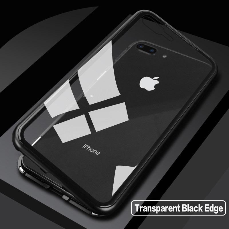 2 IN 1 Glass 360 Degree Full Protection Phone Case For iPhone 11 Pro Max Back Cover With Magnetism