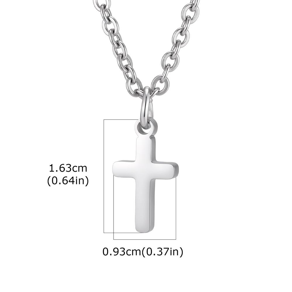 

Vnox Stainless Steel Cross Pendant Necklaces for Men Women, Minimalist Tiny Simple Hip Hop Jewelry Choker with 20 24 Inch Chain 50cm