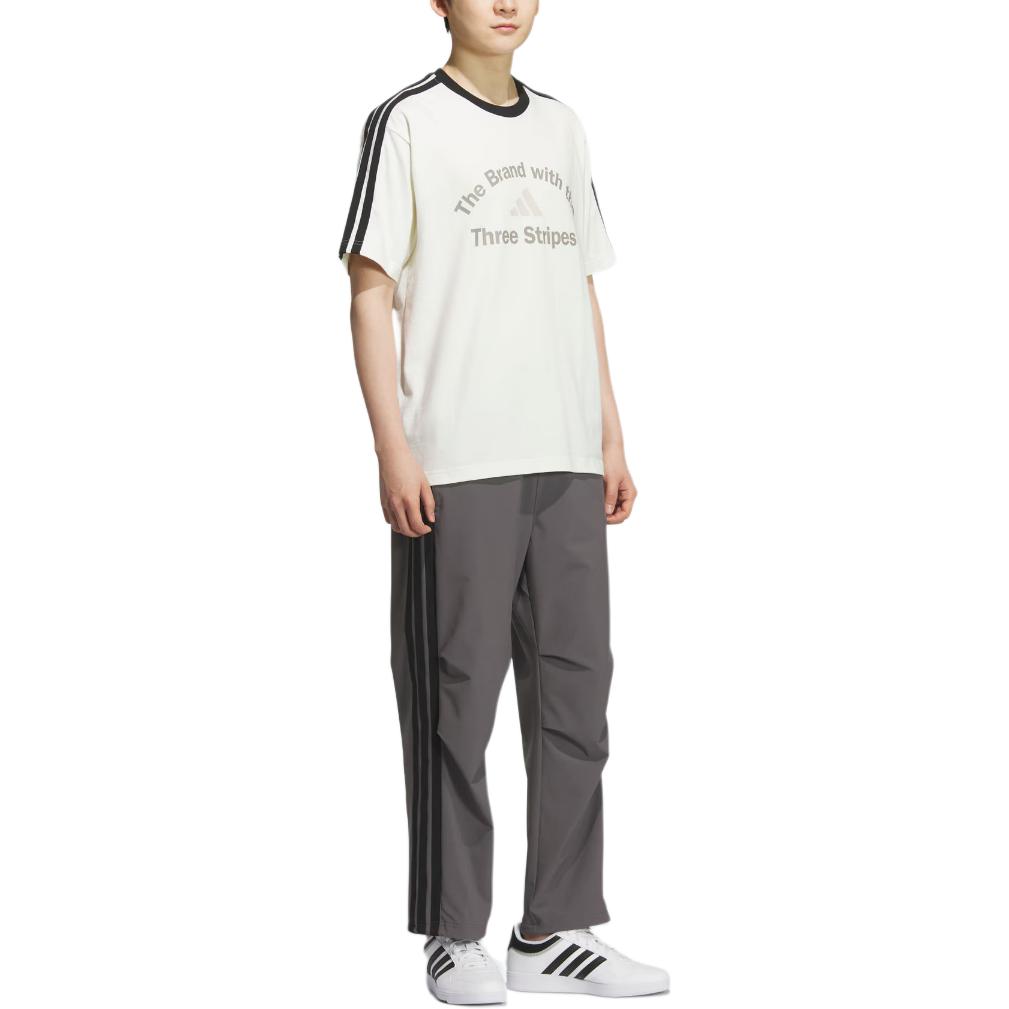 adidas SS25 Locker sitzendes T-Shirt Rundhalsausschnitt Bequem Sportlich Locker Kurzarm Herren Oberteile KF2478