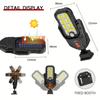 Convenient multi-mode outdoor and courtyard solar LED/COB wall lights, suitable for nighttime, courtyard, garden, roadside, and nighttime safety