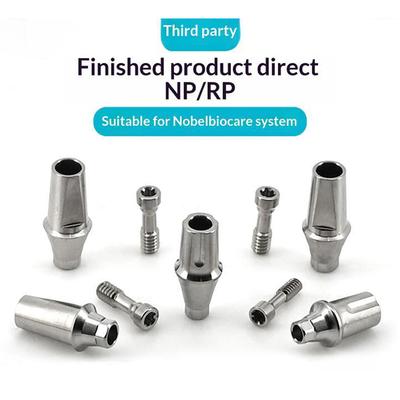 Fits For Nobel Biocare Rp Np Cemented Abutment Titanium Transfer Straight Abutment For Lab Prosthetics Factory Direct Supply