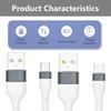 1.2m USB to Type C/USB 5pin Data Line, 6A Quick Charging Power Cable Supports Stable Data Transfer for Tablets Phones
