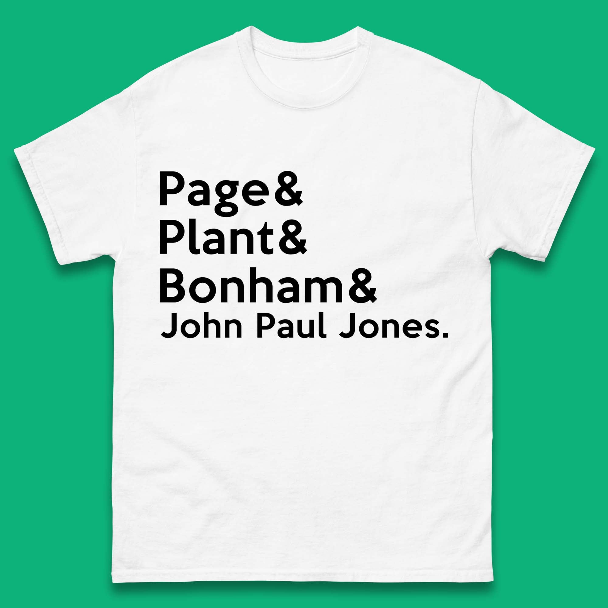 Page & Plant & Bonham & John Paul Jones Mens T Shirt Womens Tops Tees XL