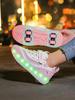 Children's Light-Up Roller Sneakers with Hidden Wheels - Rechargeable Four-Wheel Skates