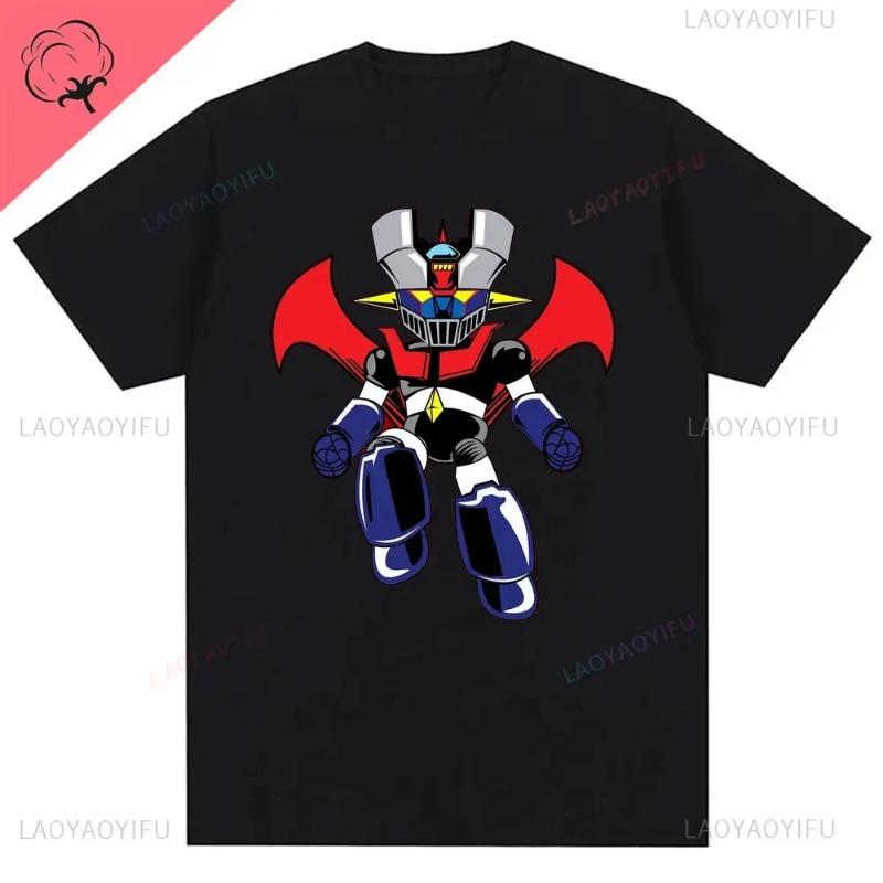 Mazinger Z Dark Robot Men's Personality Pattern Printed Cotton T-Shirt Vintage Tees Stylish Chic T Shirts Crewneck Clothing Top