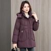Women's Winter Plus Mid Down Parka Removable Hood Oversized