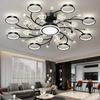 Modern Black Ceiling Chandeliers For Living Room Hall Ceiling Light Fixture Romantic Starry Gold Creative Ceiling Lamp Bedroom