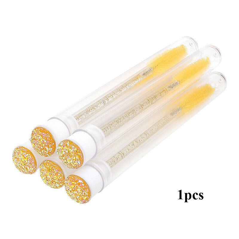 3pcs Eyelash Eyebrow Brush Mascara Wands Diamond Tube Crystal Handle Lash Applicator+