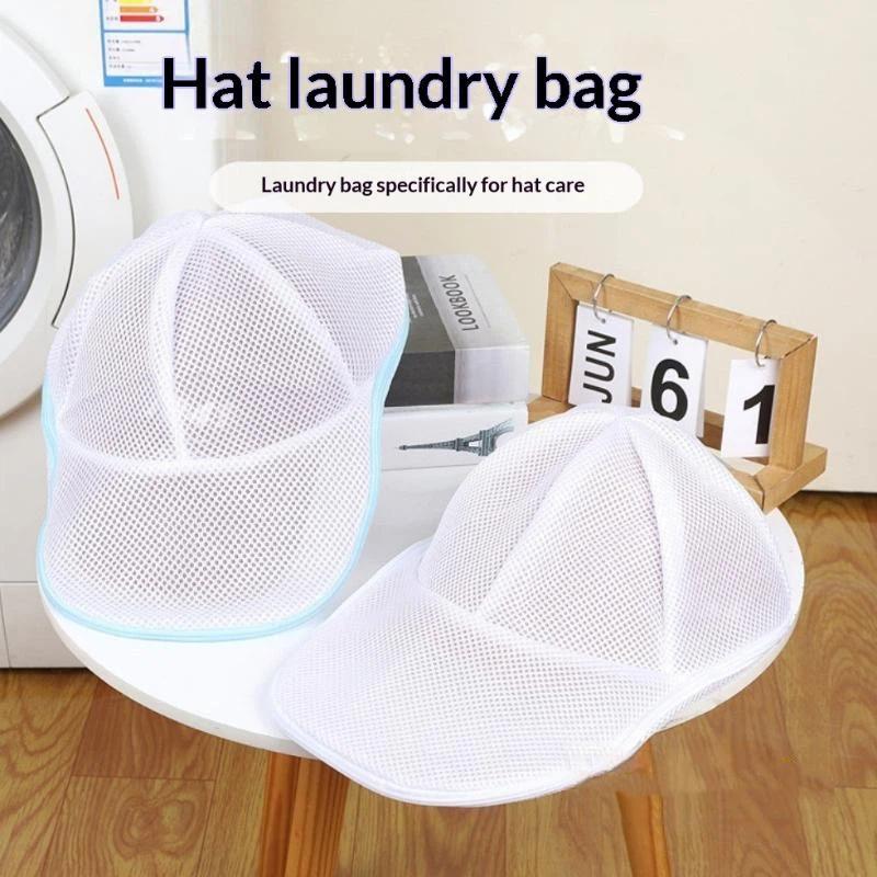 Sac à Linge Filet Durable pour Casquettes avec Conception Anti-Déformation et Fermeture Éclair Lisse pour Lave-Linge Nettoyage Casquettes de Baseball