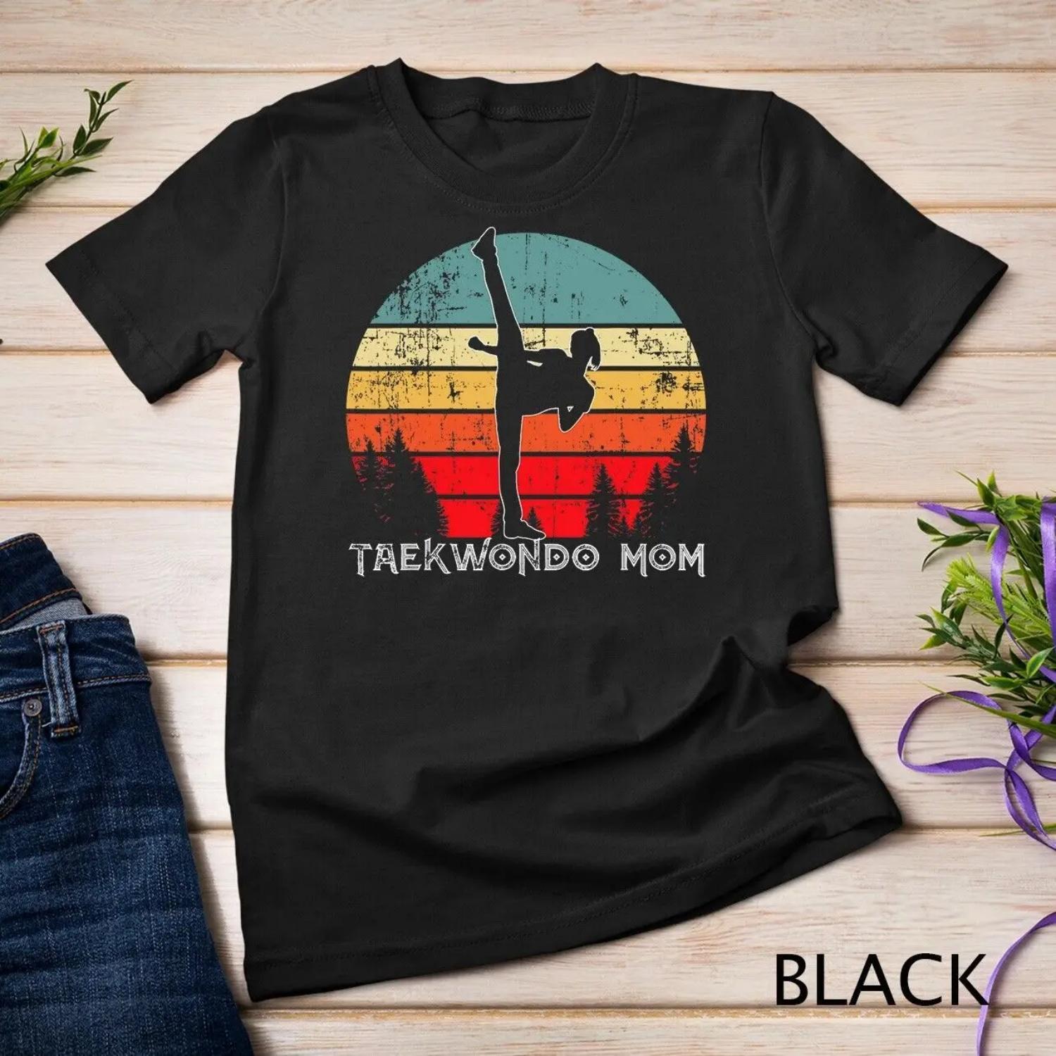 Taekwondo Mom vintage TKD Martial Art Daughter T Shirt S чёрный