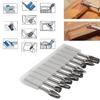 Double Cut Carbide Rotary Burr Set - 10 Pcs 1/8" Shank, 1/4" Head Length Tungsten Steel for Woodworking,Drilling, Metal Carving, Engraving, Polishing