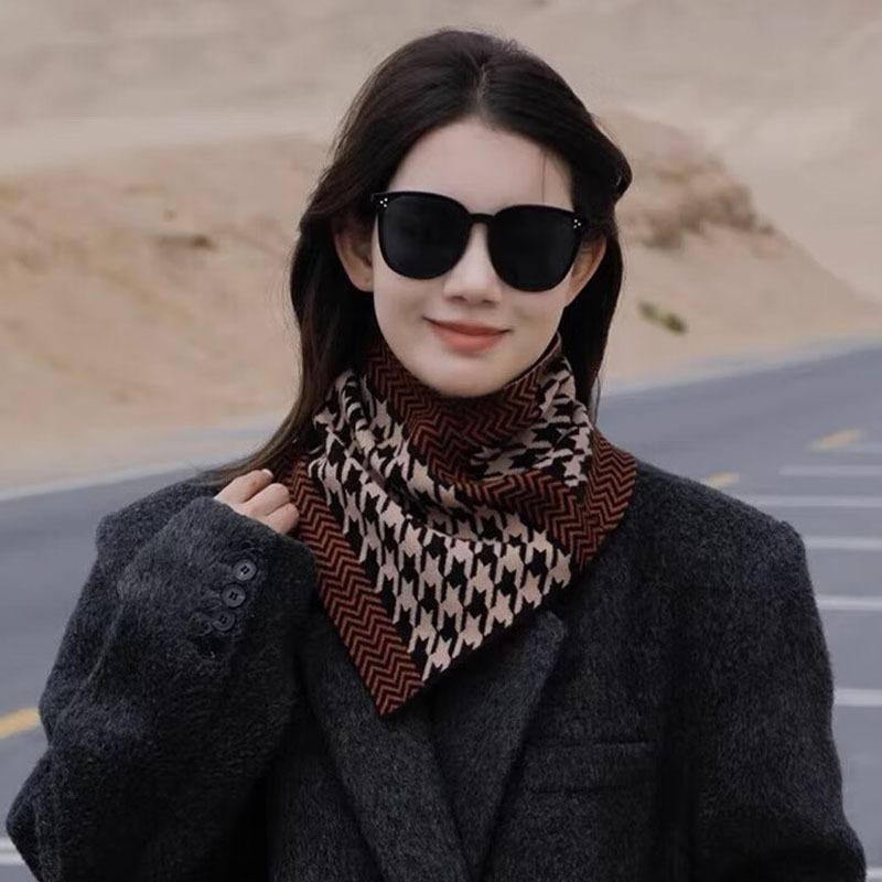 3 Pcs Autumn and Winter Triangle Versatile Fashion Neck Protection Windproof Warm Scarfs