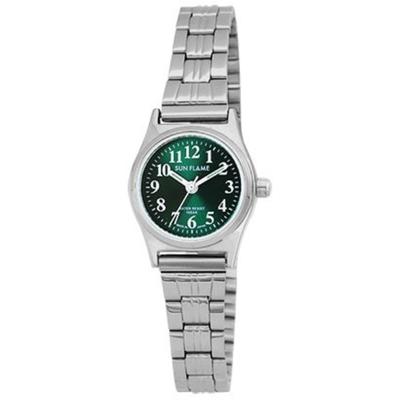 J-AXIS Dámske MJL-X04-GR (SUNFLAME Dámske kremenné hodinky Sun Flame) Okrúle hodinky Strieborná zliatina Analógové