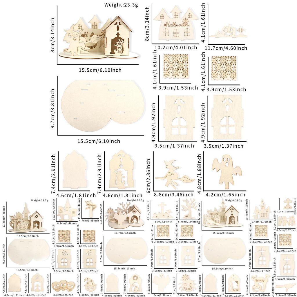 Creative Halloween Wooden Puzzle Figurines Perfect For Festive Home Decoration And Diy Displays