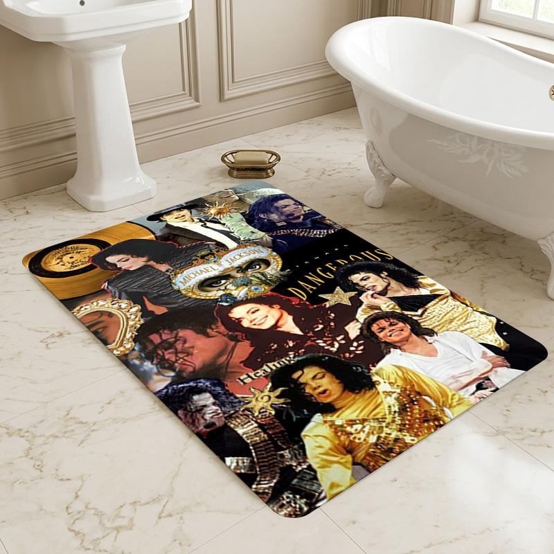 Michael Jackson Living Room Nonslip Area Rug Soft Carpet For Bedroom Gameoom Playroom Sofa Office Home Decor Doormat