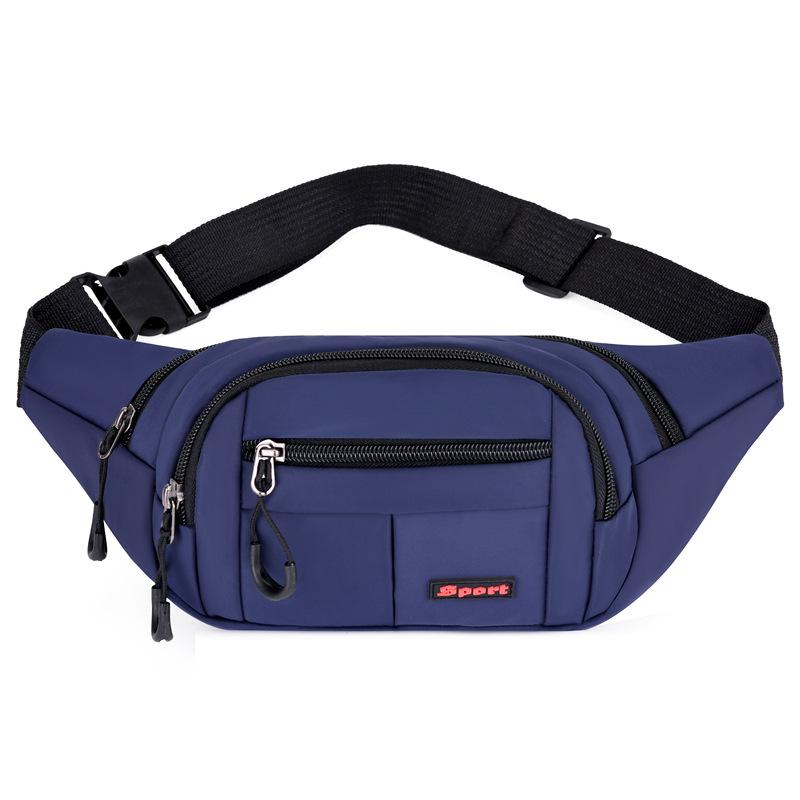 Large-capacity change cashier bag, leather film waterproof couple messenger bag, travel fashion versatile shoulder fanny pack