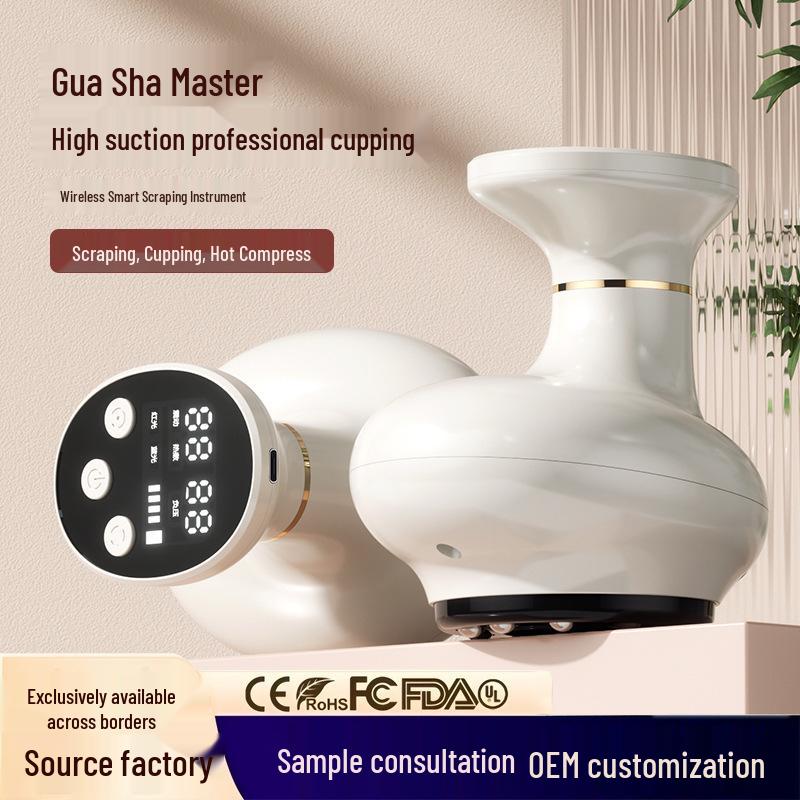 USB Rechargeable Gua Sha, Moxibustion, Heated Cupping Massager