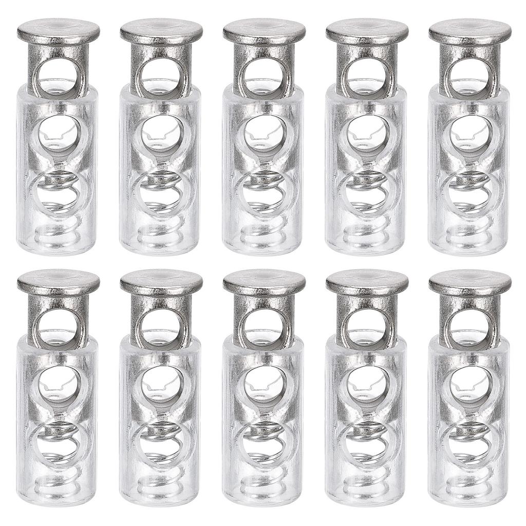 20pcs Plastic Spring Cord Lock Clamp Toggle Clip Stopper Toggle Clip Rope Clamp Buckle For Drawstring Bag Hat Clothes Shoelace