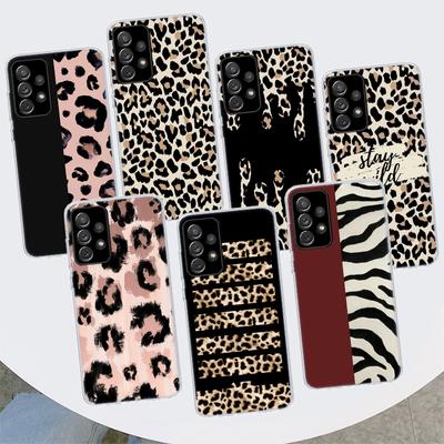 Leopard Print Phone Case For Samsung Galaxy A53 A52 A73 A72 A12 5G A13 A22 A23 A32 A33 A02S A03S A42 A43 A50S Coque