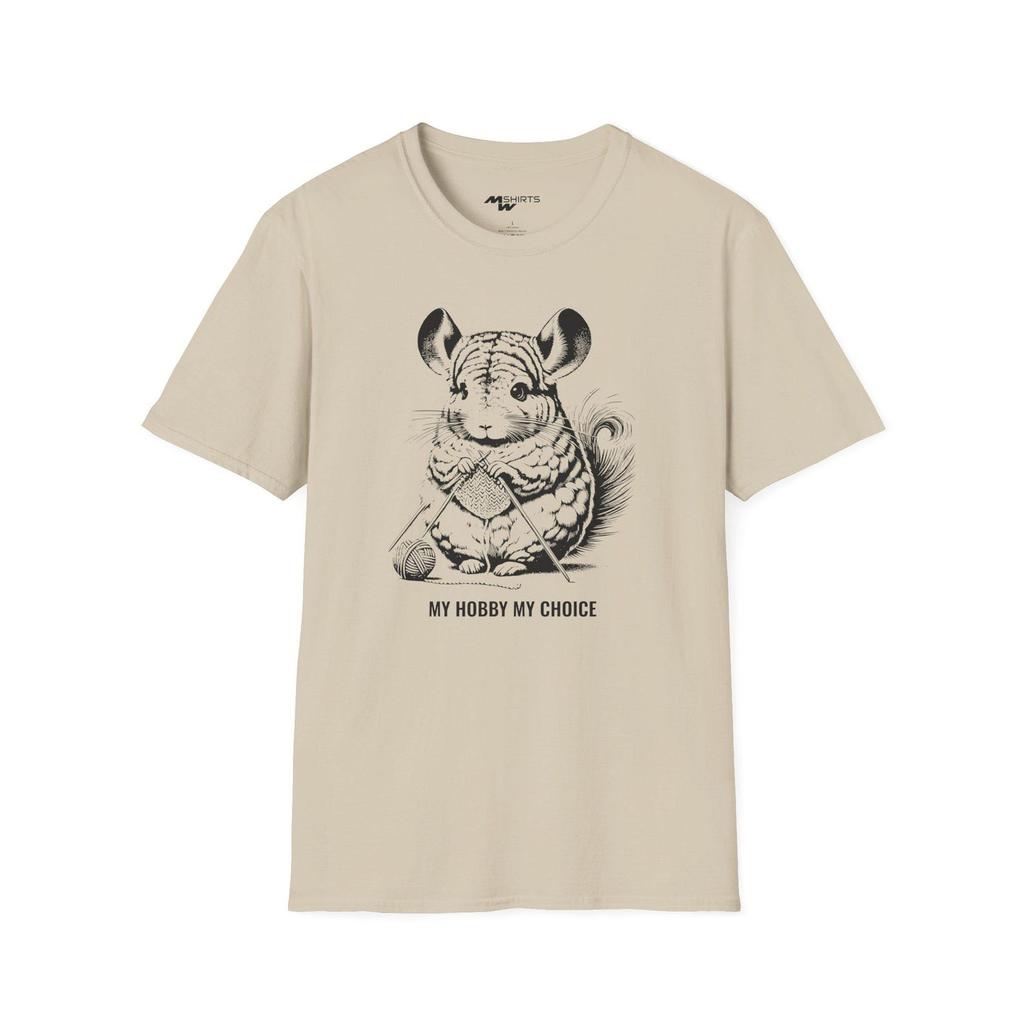 Knitting Chinchilla T-Shirt: Yarn Lover Gift