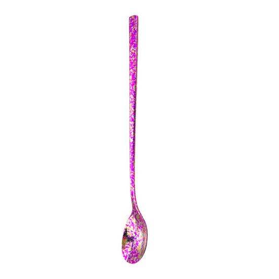 Stirring Spoon Extended Handle Titanium Stirring Spoon Milk Tea Coffee Dessert Ice Cocktail Spoon Kitchen Tool