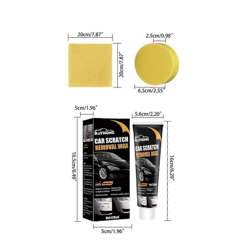 Scratch Repair Wax – Car Paint Polishing Kit for Black & White Scratch Removal