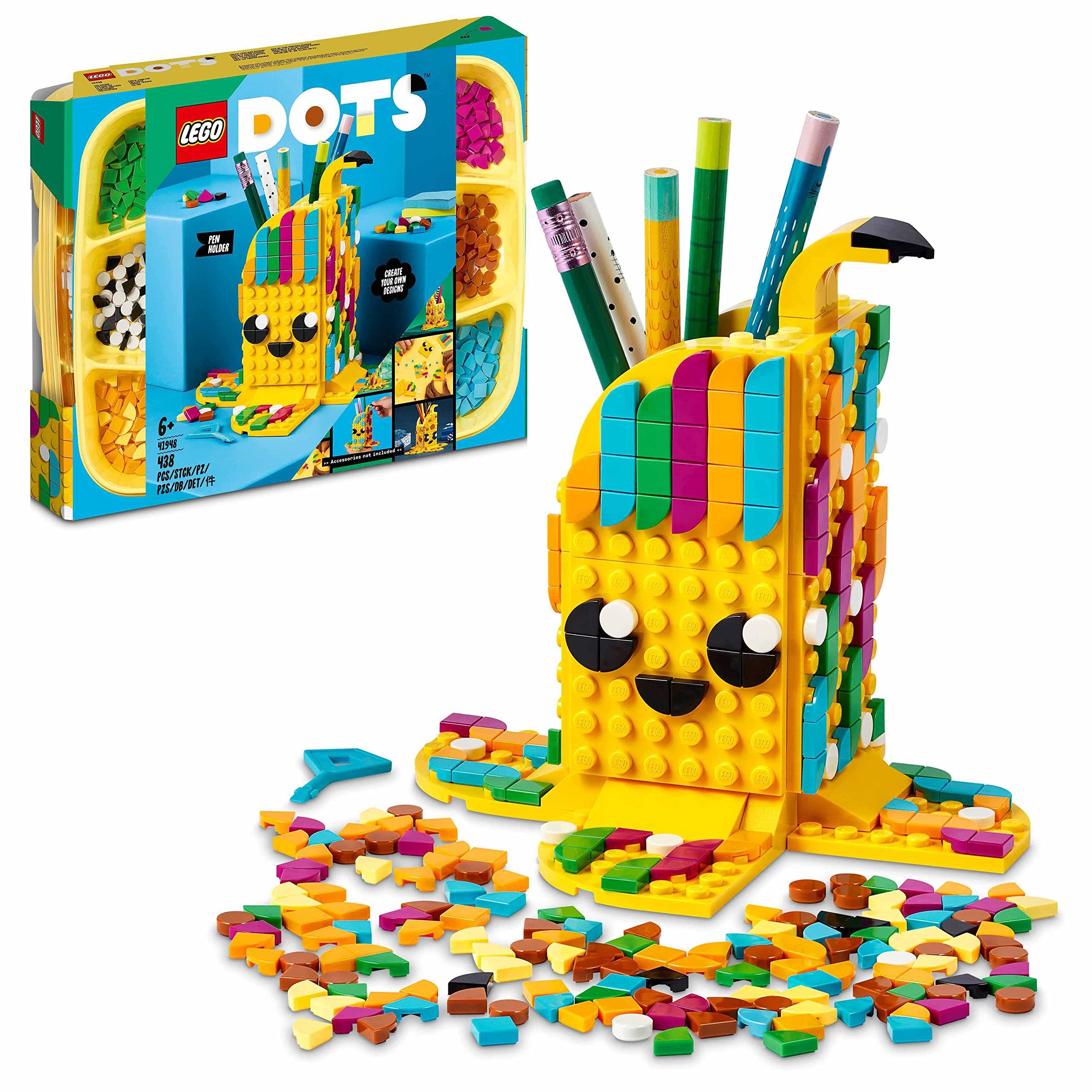 

LEGO DOTS Banana Pencil Stand 41948, Toy Blocks, Gift, Jewelry, Craft, Boys and Girls, Ages 6 and Up