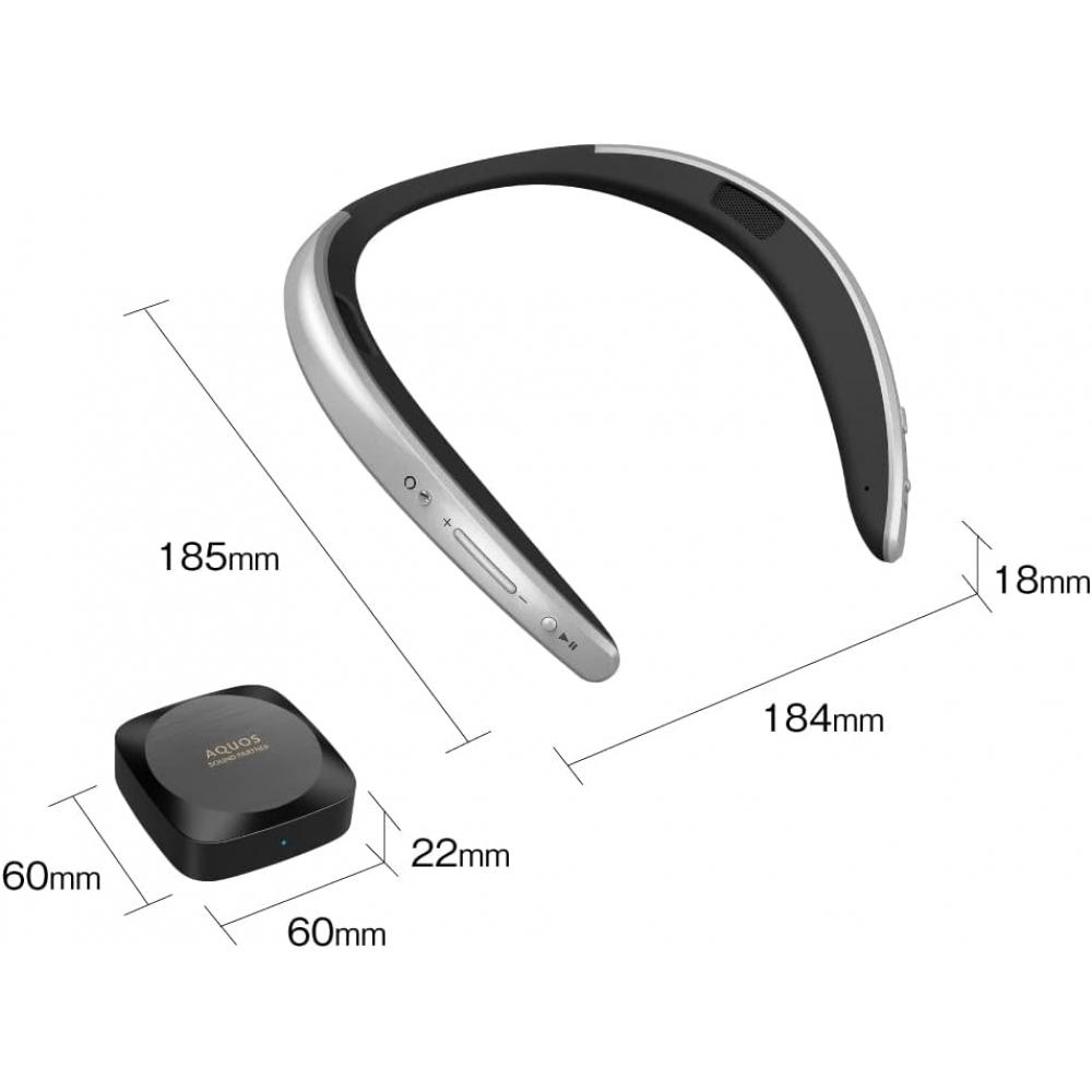 Sharp Welable Neck Speaker An Sc1 S aquoS Sound Partner Amazon Alexa Bluetooth Waterproof For Life Silver