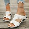 25 New Fashion Personality Roman Women's Shoes Plus Size 43 Sandals Solid Color Platform Slippers Women's Sandals