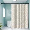 1pc Minimalist leaf pattern shower curtain with hooks, machine washable polyester material, suitable for bathroom décor.