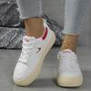 Fashion Fashion Mix Color Skateboard Shoes Women 2025 Autumn Round Toe Thick Bottom Lace Up Sneakers Comfort Non Slip Casual Shoes