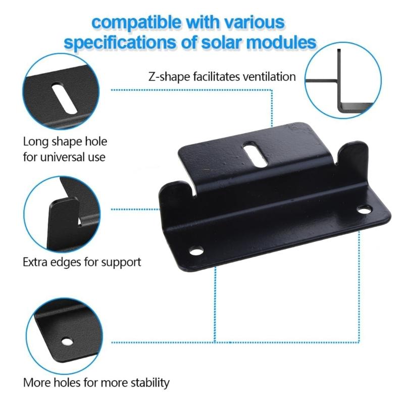 Solar Panel Mounting Z Bracket, Supporting for Motorhomes Roof, Boat, OffGrids,Photovoltaic Panel Mounting Bracket
