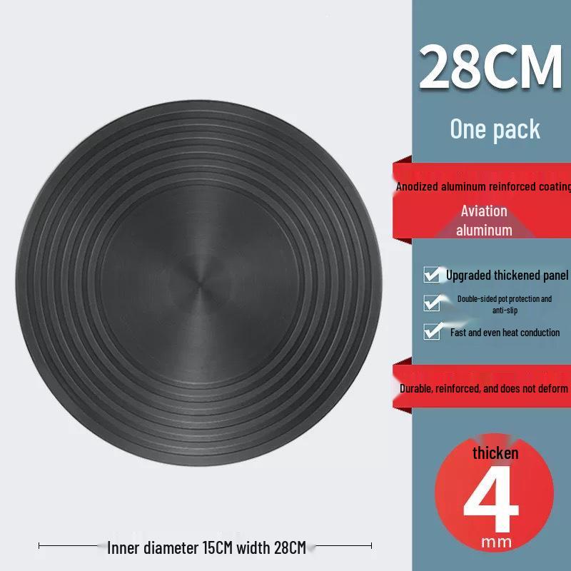 Removable Enamel Heat Conduction Plate: Prevents Pot Bottom Burn on Coal Gas Stoves and Offers Defrosting and Insulation.