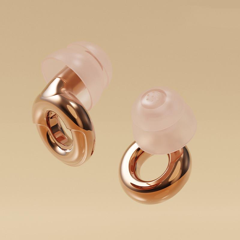 Silicone Ring-Shaped Electroplated Noise-Canceling Earplugs Sound-Isolating And Sound-Reducing Sleep Earplugs For Sleep