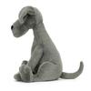 JELLYCAT Dog Series Zeus Great Dane Zeus Great Dane Grey Doll Plush Doll Sitting 27cm Height