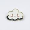 Creative Sun and Cloud Metal Brooch: Cute Geometric Expression Accent for Clothing