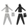 3Pcs 1/12 Scale Women Figure Hoodie Pants and Vest for 6 Inch Action Figures