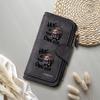  Hedgehog Print Wallet Faux Leather Long Purse Card Holder For Daily Use