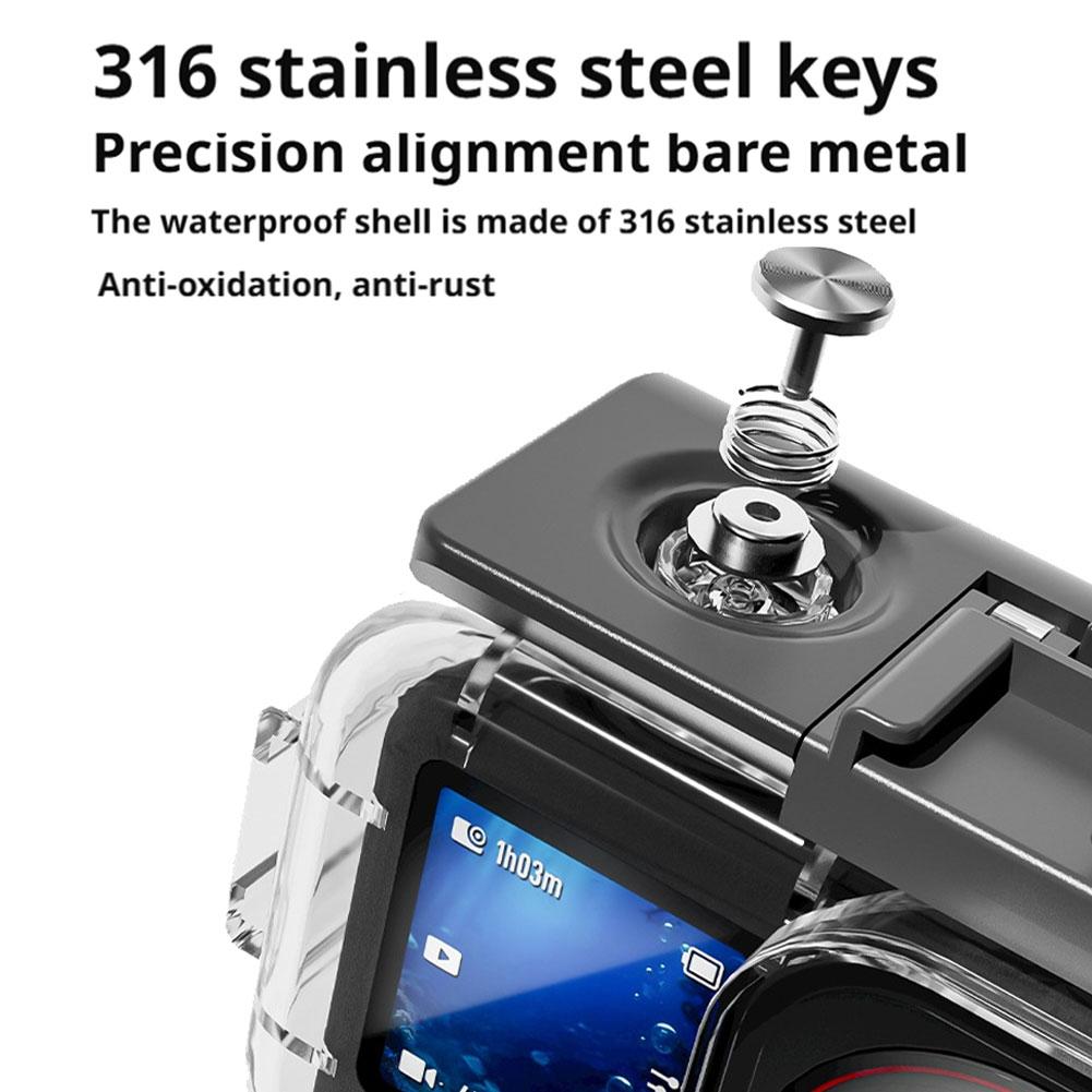 For DJI Action 6 60M Waterproof Case Underwater Diving Housing Protective Cover Action Camera Accessories For DJI Action 6