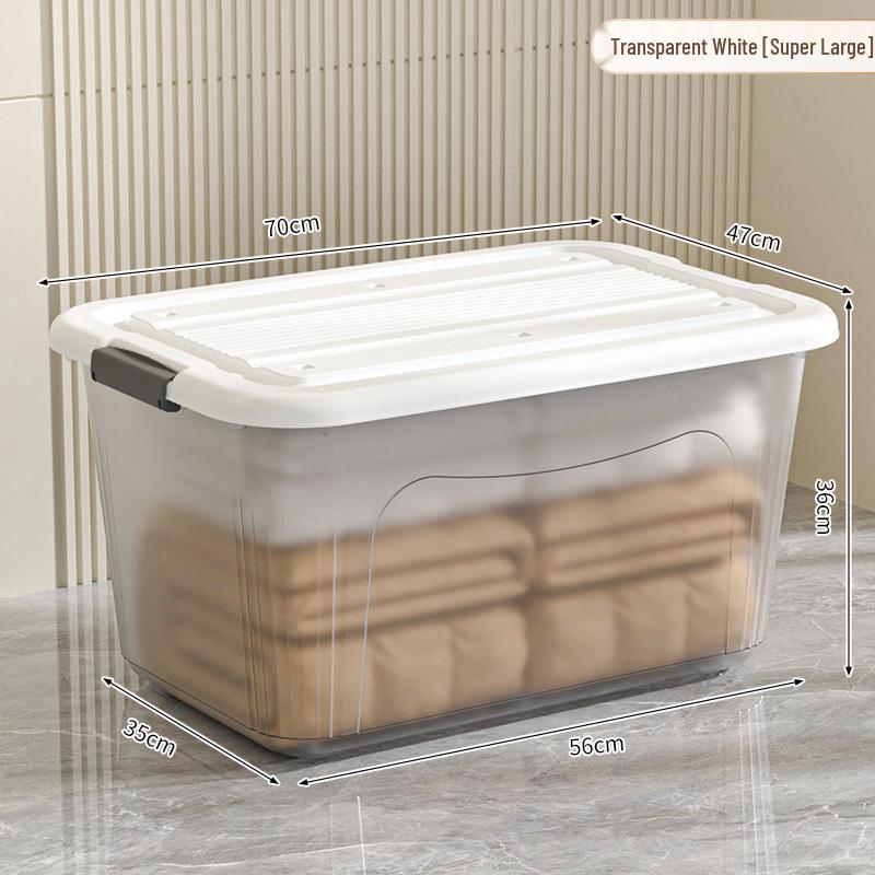 Extra Large Transparent High-Grade Plastic Storage Box for Home