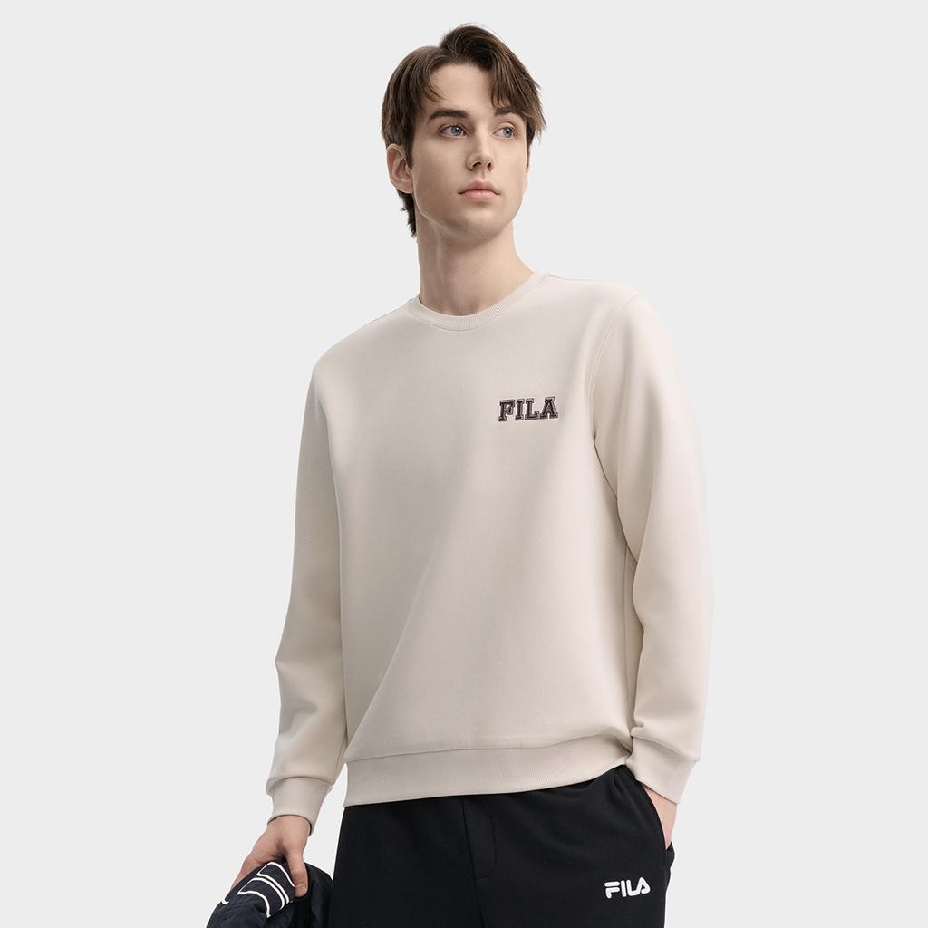 FILA Sweatshirts Men's Oat Crew Neck Moderate Regular F11M439211FBG