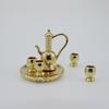 1:12 Gloss Miniature Cups Kettle Plate Tea Set Simulation Model Doll Accessories