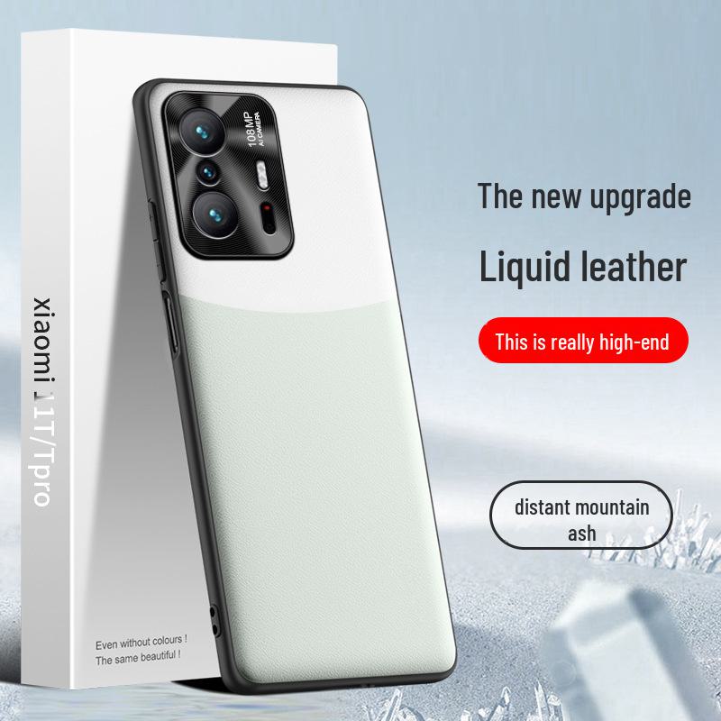 

Чехол из жидкой кожи для Xiaomi 11T: Защитный чехол от падений и обрастания, цельный корабль. Xiaomi 11T